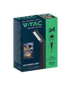 Ηλιακό Φωτιστικό Κολωνάκι Καρφωτό-Επιδαπέδιο 1.5W LED CCT Ρυθμιζόμενο Μαύρο IP65 V-TAC – 23997