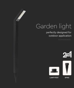 Ηλιακό Φωτιστικό Κολωνάκι Καρφωτό-Επιδαπέδιο 1.5W LED CCT Ρυθμιζόμενο Μαύρο IP65 V-TAC – 23997