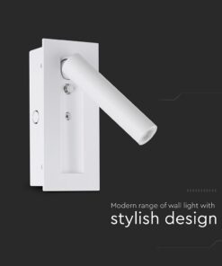 V-TAC – 239986 Χωνευτό Φωτιστικό Κρεβατιού Τύπου Ξενοδοχείου Λευκό Cree Chip LED 2W 76lm 3000K