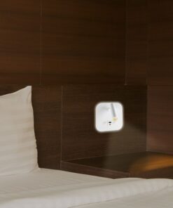 Φωτιστικό Ανάγνωσης Κρεβατιού Ξενοδοχείου V-TAC LED Σπότ & Οπίσθιο Φωτισμό Λευκό με Διακόπτη & Θύρες Φόρτισης USB 830lm 3000K – 240026