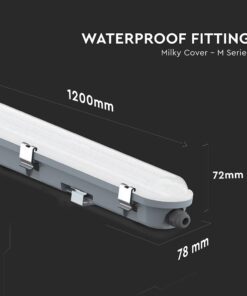 LED Αδιάβροχο IP65 Φωτιστικό Τύπου Φθορίου 36W V-TAC 120cm με Ανιχνευτή Κίνησης 4320lm 6500K – 24013