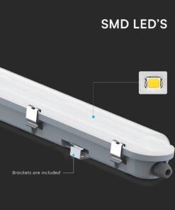 LED Αδιάβροχο IP65 Φωτιστικό Τύπου Φθορίου 48W V-TAC 150cm με Mπαταρία Εφεδρικής Λειτουργίας 5760lm 6500K – 24014