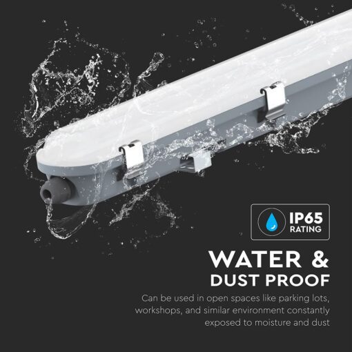 LED Αδιάβροχο IP65 Φωτιστικό Τύπου Φθορίου 48W V-TAC 150cm με Ανιχνευτή Κίνησης 5760lm 6500K – 24017