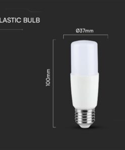LED Λάμπα E27 7.5W Σωληνωτή T37 V-TAC 230° 660lm 6500K – 24035