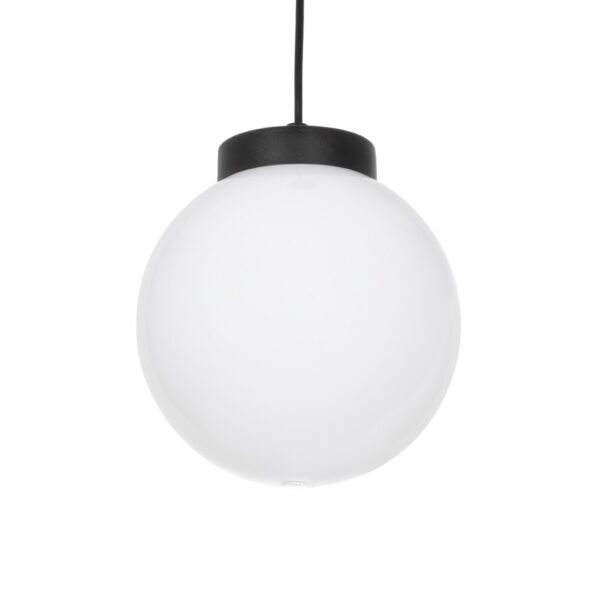 GLOBOSTAR® AGROS 61591 Μοντέρνο Κρεμαστό Φωτιστικό Οροφής με Ντουί 1 x E27 AC 220-240V IP65 – Λευκό & Μάυρο – Μ20 x Π20 x Υ22cm