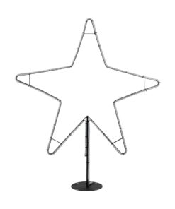 GLOBOSTAR® XMAS-STAR-BIG Χριστουγεννιάτικο Διακοσμητικό Φωτιστικό LED 19,5W 780lm 360° AC 220-240V Αδιάβροχο IP65 Θερμό Λευκό 2700K – Μαύρο & Διάφανο – M114 x Π25 x Υ132cm – 2 Χρόνια Εγγύηση
