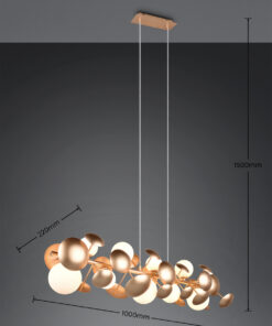 Κρεμαστό Φωτιστικό Ράγα BUBBLE Trio Lighting 10xG9 Ανθρακί – 317401079