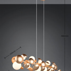 Κρεμαστό Φωτιστικό Ράγα BUBBLE Trio Lighting 10xG9 Ανθρακί – 317401079