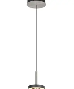 Trio Lighting – 334410107 GUANO Κρεμαστό Φωτιστικό Σποτ LED 8W 850lm Step Dimmable CCT Μαύρο & Νίκελ Ματ