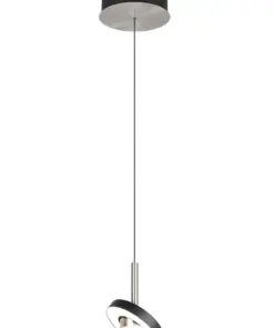 Trio Lighting – 334410107 GUANO Κρεμαστό Φωτιστικό Σποτ LED 8W 850lm Step Dimmable CCT Μαύρο & Νίκελ Ματ