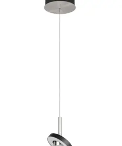 Trio Lighting – 334410107 GUANO Κρεμαστό Φωτιστικό Σποτ LED 8W 850lm Step Dimmable CCT Μαύρο & Νίκελ Ματ