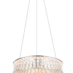 Trio Lighting - 334730106 Κρεμαστό Φωτιστικό LED ZEVION 42W 5000lm CCT Χρώμιο & Κρύσταλλα