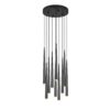 Κρεμαστό Φωτιστικό LED Ροζέτα με 10 Μαύρα Minimal Σποτ Trio Lighting 4500lm Step Dimmable 2300/3000/4000K – 354831032