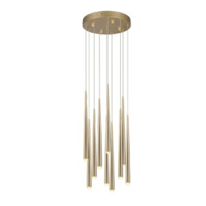 Κρεμαστό Φωτιστικό LED με 10 Χρυσά Minimal Σποτ Trio Lighting 4500lm Step Dimmable 2300/3000/4000K – 354831079