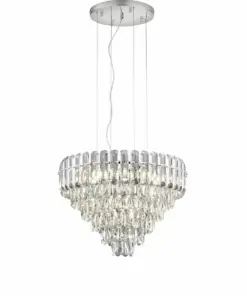 Trio Lighting - 367601206 Κρεμαστό Φωτιστικό Πολυέλαιος MALIZIA 2xE14 Χρώμιο & Κρύσταλλα Φ600