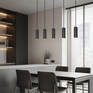 Κρεμαστό Φωτιστικό Ράγα Trio Lighting με 5xGU10 Μαύρα Σποτ – 367700532
