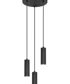 Κρεμαστό Φωτιστικό Ροζέτα Trio Lighting SOKA με 3xGU10 Μαύρα Σποτ - 367730332