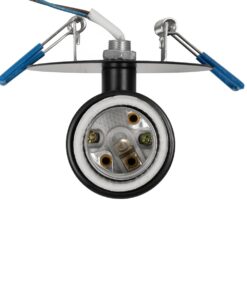 GloboStar® SARA 999-0058 Χωνευτό Φωτιστικό Οροφής Σποτ Μονόφωτο 1 x E27 IP20 Μαύρο Μέταλλο – Μ8,5 x Π8,5 x Υ11cm