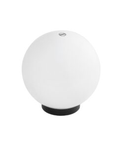 GLOBOSTAR® AGROS 61594 Φωτιστικό Κήπου με Ντουί 1 x E27 AC 220-240V Αδιάβροχο IP65 – Λευκό & Μάυρο – Μ20 x Π20 x Υ22cm