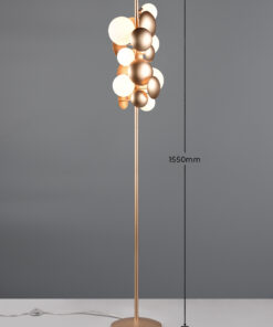 Trio Lighting Bubble 417400779 – Διακοσμητικό Φωτιστικό Δαπέδου G9, Χρυσό & Λευκό