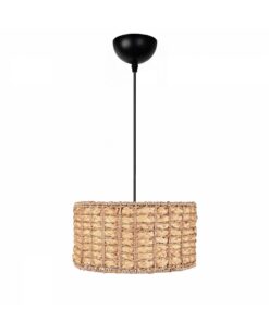 GLOBOSTAR® POMEGRANDE 204-0157 Boho Κρεμαστό Φωτιστικό Οροφής με Ντουί 1 x E27 AC 220-240V IP20 – Μπεζ – Μ30 x Π30 x Υ16cm