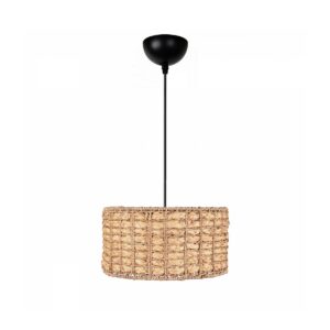 GLOBOSTAR® POMEGRANDE 204-0157 Boho Κρεμαστό Φωτιστικό Οροφής με Ντουί 1 x E27 AC 220-240V IP20 – Μπεζ – Μ30 x Π30 x Υ16cm