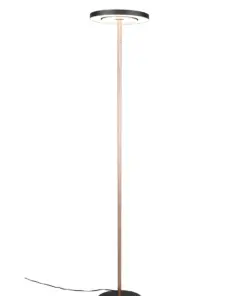 Trio Lighting – 434410165 GUANO Φωτιστικό Δαπέδου LED 19W 2100lm Step Dimmable CCT Μαύρο & Καφέ