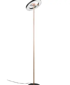 Trio Lighting – 434410165 GUANO Φωτιστικό Δαπέδου LED 19W 2100lm Step Dimmable CCT Μαύρο & Καφέ