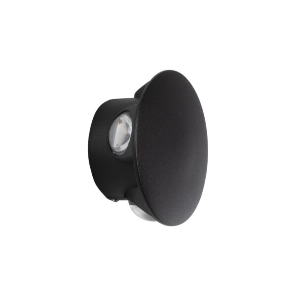 GLOBOSTAR® SOL 60689 Μοντέρνο Φωτιστικό Τοίχου – Απλίκα LED 8W 1000lm 30° AC 220-240V Αδιάβροχο IP65 Θερμό Λευκό 2700K – CREE XPE Chip & TÜV SÜD Driver – Μαύρο Ματ – Μ10 x Π5 x Υ10cm – 5 Χρόνια Εγγύηση