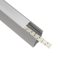 GLOBOSTAR® ALP-LINEAR LUMILINE 61765-3M Επιφανειακό / Κρεμαστό / Επιτοίχιο Προφίλ Αλουμινίου με Λευκό Γαλακτερό Πατητό Κάλυμμα για Ταινίες LED IP20 – Γκρι Ανθρακί Ματ – Μ300 x Π3.5 x Υ7cm