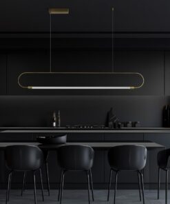 kelvo® GLOW 61664 Μοντέρνο Κρεμαστό Φωτιστικό Οροφής LED 15W 1500lm 360° AC 220-240V IP20 Ρυθμιζόμενο Λευκό CCT με Χειριστήριο από 2700K έως 6000K Dimmable – Lumileds SMD Chip – Χρυσό Πλατίνα & Λευκό Νήμα – Μ120 x Π3 x Υ25cm – 3 Χρόνια Εγγύηση