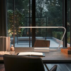 Trio Lighting Επιτραπέζιο Φωτιστικό Γραφείου LED OLEA 6.5W Dimmable 620lm CCT Νίκελ Ματ – 554310107