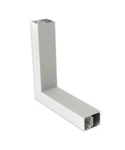 GLOBOSTAR® ALP-CORNER-SIDE90 BRIGHTRAIL 61779 Επιφανειακό / Κρεμαστό Προφίλ Αλουμινίου Γωνία με Λευκό Γαλακτερό Πατητό Κάλυμμα για Ταινίες LED IP20 – Γκρι Ανθρακί Ματ – Μ30 x Π5 x Υ7.5cm