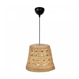 GLOBOSTAR® PANIER 204-0171 Boho Κρεμαστό Φωτιστικό Οροφής με Ντουί 1 x E27 AC 220-240V IP20 – Μπεζ – Μ32 x Π32 x Υ30cm