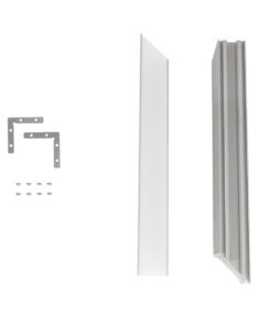 GLOBOSTAR® ALP-CORNER-SIDE90 LUMILINE 61768 Επιφανειακό / Κρεμαστό Προφίλ Αλουμινίου Γωνία με Λευκό Γαλακτερό Πατητό Κάλυμμα για Ταινίες LED IP20 – Γκρι Ανθρακί Ματ – Μ30 x Π3.5 x Υ7cm