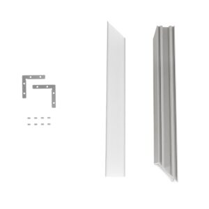 GLOBOSTAR® ALP-CORNER-SIDE90 LUMILINE 61768 Επιφανειακό / Κρεμαστό Προφίλ Αλουμινίου Γωνία με Λευκό Γαλακτερό Πατητό Κάλυμμα για Ταινίες LED IP20 – Γκρι Ανθρακί Ματ – Μ30 x Π3.5 x Υ7cm