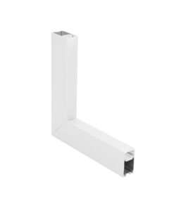 GLOBOSTAR® ALP-CORNER-IN90 LUMILINE 61769 Επιφανειακό / Κρεμαστό Προφίλ Αλουμινίου Γωνία με Λευκό Γαλακτερό Πατητό Κάλυμμα για Ταινίες LED IP20 – Λευκό Ματ – Μ30 x Π3.5 x Υ7cm