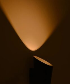 GLOBOSTAR® GANETTI 60671 Μοντέρνο Φωτιστικό Τοίχου – Απλίκα LED 10W 1250lm 60° AC 220-240V Αδιάβροχο IP65 Θερμό Λευκό 2700K – Bridgelux COB Chip & TÜV SÜD Driver – Μαύρο Ματ – Μ9.5 x Π11 x Υ19cm – 5 Χρόνια Εγγύηση