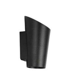 GLOBOSTAR® GANETTI 60671 Μοντέρνο Φωτιστικό Τοίχου – Απλίκα LED 10W 1250lm 60° AC 220-240V Αδιάβροχο IP65 Θερμό Λευκό 2700K – Bridgelux COB Chip & TÜV SÜD Driver – Μαύρο Ματ – Μ9.5 x Π11 x Υ19cm – 5 Χρόνια Εγγύηση