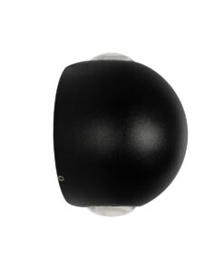 GLOBOSTAR® VEGA 60672 Μοντέρνο Φωτιστικό Τοίχου – Απλίκα LED 6W 750lm 30° AC 220-240V Αδιάβροχο IP65 Θερμό Λευκό 2700K – Bridgelux COB Chip & TÜV SÜD Driver – Μαύρο Ματ – Μ10 x Π7.5 x Υ10cm – 5 Χρόνια Εγγύηση