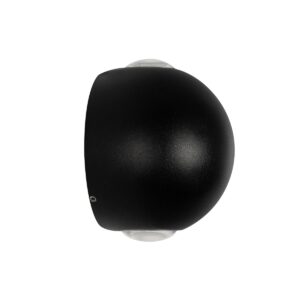 GLOBOSTAR® VEGA 60672 Μοντέρνο Φωτιστικό Τοίχου – Απλίκα LED 6W 750lm 30° AC 220-240V Αδιάβροχο IP65 Θερμό Λευκό 2700K – Bridgelux COB Chip & TÜV SÜD Driver – Μαύρο Ματ – Μ10 x Π7.5 x Υ10cm – 5 Χρόνια Εγγύηση