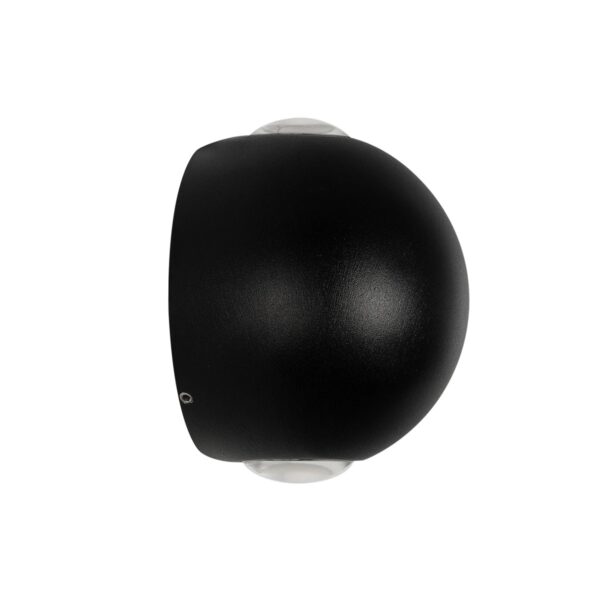 GLOBOSTAR® VEGA 60672 Μοντέρνο Φωτιστικό Τοίχου – Απλίκα LED 6W 750lm 30° AC 220-240V Αδιάβροχο IP65 Θερμό Λευκό 2700K – Bridgelux COB Chip & TÜV SÜD Driver – Μαύρο Ματ – Μ10 x Π7.5 x Υ10cm – 5 Χρόνια Εγγύηση