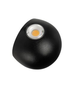 GLOBOSTAR® VEGA 60672 Μοντέρνο Φωτιστικό Τοίχου – Απλίκα LED 6W 750lm 30° AC 220-240V Αδιάβροχο IP65 Θερμό Λευκό 2700K – Bridgelux COB Chip & TÜV SÜD Driver – Μαύρο Ματ – Μ10 x Π7.5 x Υ10cm – 5 Χρόνια Εγγύηση