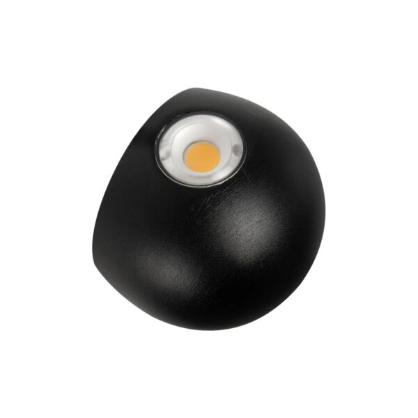 GLOBOSTAR® VEGA 60672 Μοντέρνο Φωτιστικό Τοίχου – Απλίκα LED 6W 750lm 30° AC 220-240V Αδιάβροχο IP65 Θερμό Λευκό 2700K – Bridgelux COB Chip & TÜV SÜD Driver – Μαύρο Ματ – Μ10 x Π7.5 x Υ10cm – 5 Χρόνια Εγγύηση