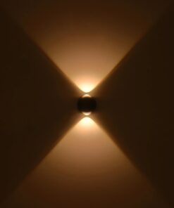 GLOBOSTAR® VEGA 60672 Μοντέρνο Φωτιστικό Τοίχου – Απλίκα LED 6W 750lm 30° AC 220-240V Αδιάβροχο IP65 Θερμό Λευκό 2700K – Bridgelux COB Chip & TÜV SÜD Driver – Μαύρο Ματ – Μ10 x Π7.5 x Υ10cm – 5 Χρόνια Εγγύηση