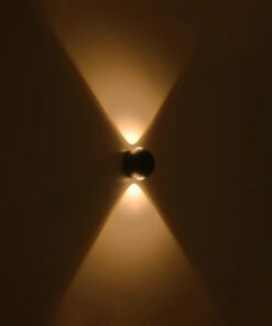 GLOBOSTAR® VEGA 60672 Μοντέρνο Φωτιστικό Τοίχου – Απλίκα LED 6W 750lm 30° AC 220-240V Αδιάβροχο IP65 Θερμό Λευκό 2700K – Bridgelux COB Chip & TÜV SÜD Driver – Μαύρο Ματ – Μ10 x Π7.5 x Υ10cm – 5 Χρόνια Εγγύηση