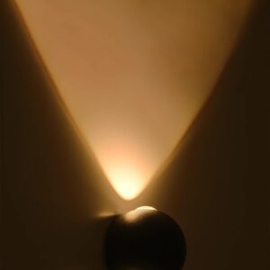 GLOBOSTAR® VEGA 60672 Μοντέρνο Φωτιστικό Τοίχου – Απλίκα LED 6W 750lm 30° AC 220-240V Αδιάβροχο IP65 Θερμό Λευκό 2700K – Bridgelux COB Chip & TÜV SÜD Driver – Μαύρο Ματ – Μ10 x Π7.5 x Υ10cm – 5 Χρόνια Εγγύηση