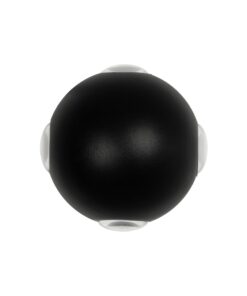 GLOBOSTAR® VEGA 60673 Μοντέρνο Φωτιστικό Τοίχου – Απλίκα LED 12W 1500lm 30° AC 220-240V Αδιάβροχο IP65 Θερμό Λευκό 2700K – Bridgelux COB Chip & TÜV SÜD Driver – Μαύρο Ματ – Μ10 x Π7.5 x Υ10cm – 5 Χρόνια Εγγύηση