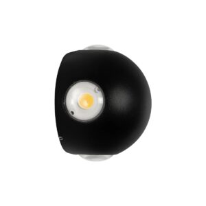 GLOBOSTAR® VEGA 60673 Μοντέρνο Φωτιστικό Τοίχου – Απλίκα LED 12W 1500lm 30° AC 220-240V Αδιάβροχο IP65 Θερμό Λευκό 2700K – Bridgelux COB Chip & TÜV SÜD Driver – Μαύρο Ματ – Μ10 x Π7.5 x Υ10cm – 5 Χρόνια Εγγύηση