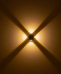 GLOBOSTAR® VEGA 60673 Μοντέρνο Φωτιστικό Τοίχου – Απλίκα LED 12W 1500lm 30° AC 220-240V Αδιάβροχο IP65 Θερμό Λευκό 2700K – Bridgelux COB Chip & TÜV SÜD Driver – Μαύρο Ματ – Μ10 x Π7.5 x Υ10cm – 5 Χρόνια Εγγύηση